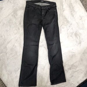 7 FOR ALL MANKIND WOMEN 32 CHARCOAL BOOTCUT JEANS